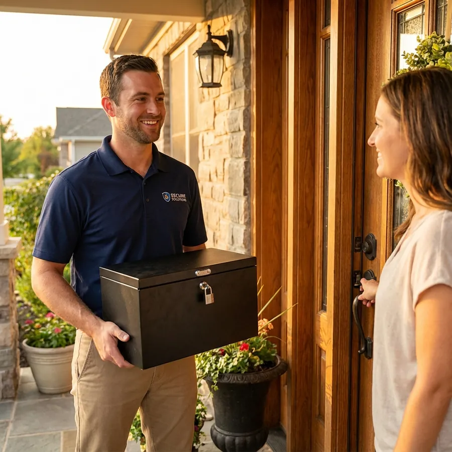 A personal doorstep handover of a family photograph collection