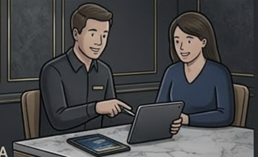 Guided handover illustration